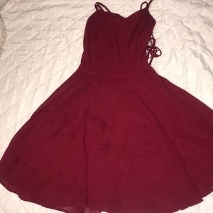 Burgundy dress